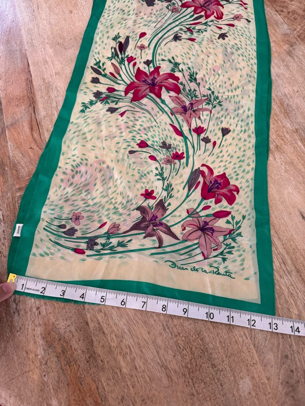 Oscar de la Renta silk floral scarf